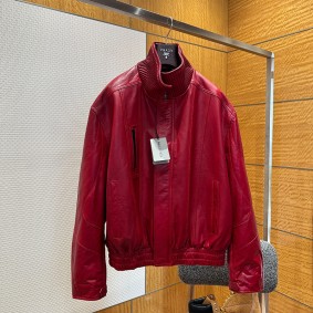 Balenciaga Unisex Genuine Leather Jacket(Size:L|Xl|Xxl|Xxxl)