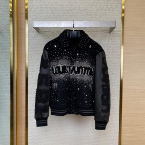 Louis Vuitton Unisex Genuine Leather Jacket(Size:48|50|52|54|56|58)