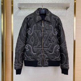 Louis Vuitton Unisex Genuine Leather Jacket(Size:S|M|L|Xl|Xxl|Xxxl)