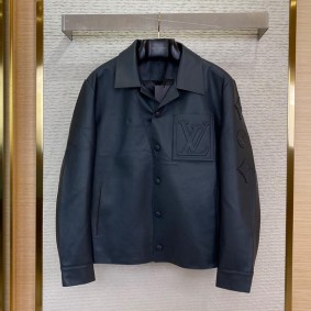 Louis Vuitton Unisex Genuine Leather Jacket(Size:S|M|L|Xl|Xxl|Xxxl)