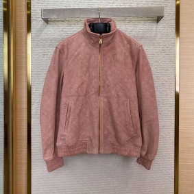 Louis Vuitton Unisex Genuine Leather Jacket(Size:48|50|52|54|56|58)