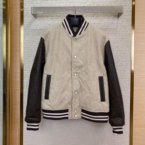 Louis Vuitton Unisex Genuine Leather Jacket(Size:44|46|48|50|52|54)