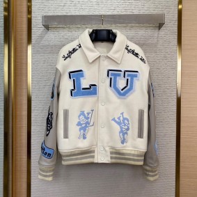 Louis Vuitton Unisex Genuine Leather Jacket(Size:44|46|48|50|52)