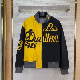 Louis Vuitton Unisex Genuine Leather Jacket(Size:44|46|48|50)