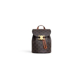 Backpack Celine Bonnie In Triomphe Canvas And Calfskin(High-End Grade)