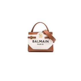Balmain B-Buzz Canvas Top-Handle Bag Balmain B-Buzz Canvas Top-Handle Bag