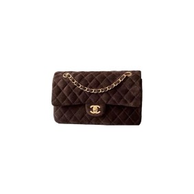 Chanel Suede Classic Double Flap Handbag(High-End Grade)