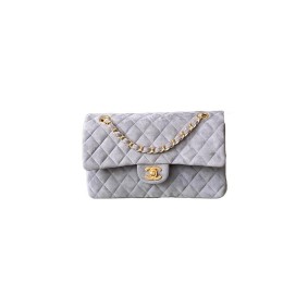 Chanel Suede Classic Double Flap Handbag(High-End Grade)
