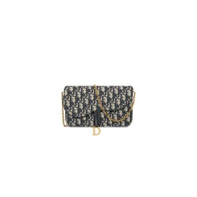 Dior Medium Saddle Pouch With Chain
