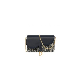 Dior Medium Saddle Pouch With Chain