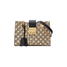 Gucci Padlock Small Gucci Bees Shoulder Bag