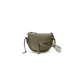 Loewe Small Gate Bag In Soft Calfskin And Jacquard