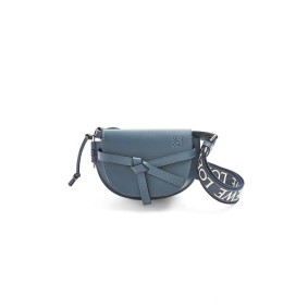 Loewe Small Gate Bag In Soft Calfskin And Jacquard