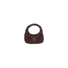 Miu Miu Small Wander Matelasse Nappa Leather Hobo Bag(High-End Grade)