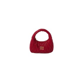 Miu Miu Small Wander Matelasse Nappa Leather Hobo Bag(High-End Grade)