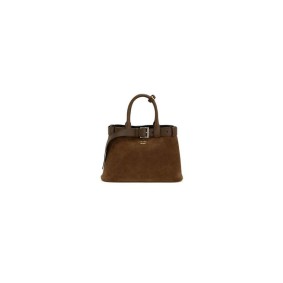 Prada Buckle Small Suede Handbag With Belt(High-End Grade)
