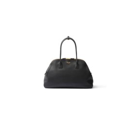 Prada Large Leather Tote Bag With Zipper Closure(High-End Grade) Prada Large Leather Tote Bag With Zipper Closure(High-End Grade)