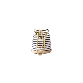 Prada Mariner Small Striped Fabric Bucket Bag