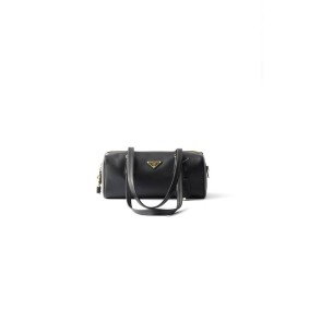 Prada Medium Leather Top-Handle Bag With Padlock(High-End Grade)