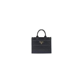 Prada Small Leather Prada Symbole Bag With Topstitching