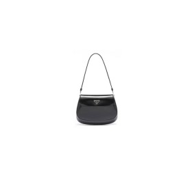 Small Prada Cleo Brushed Leather Shoulder Bag With Flap