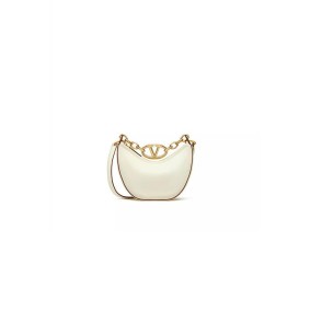 Valentino Vlogo Moon Mini Hobo Bag In Nappa Leather With Chain
