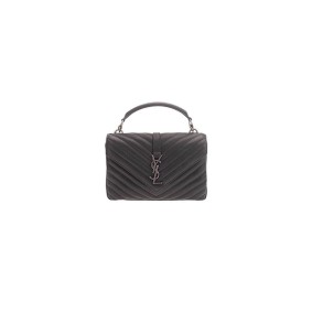 Ysl College Medium Chain Bag In Quilted Leather