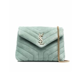 Ysl Loulou Small Chain Bag In & #8220;Y & #8221; Quilted Suede