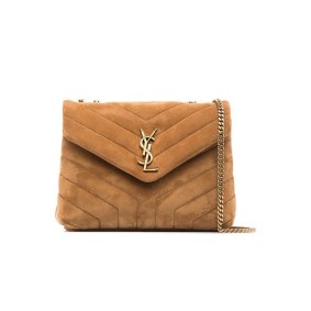 Ysl Loulou Small Chain Bag In & #8220;Y & #8221; Quilted Suede
