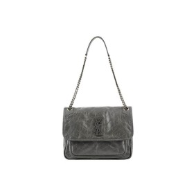 Ysl Saint Laurent Niki Medium In Crinkled Vintage Leather