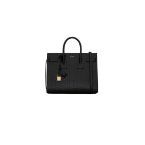 Ysl Small Sac De Jour In Matte Embossed Crocodile Leather