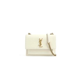Ysl Sunset Chain Wallet In Smooth Leather