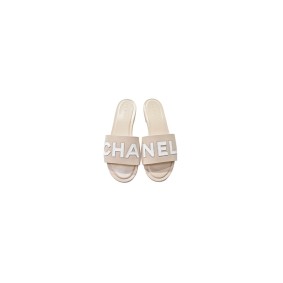 Chanel Ivory Slides