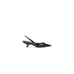 Prada Brushed Leather Slingback Pumps