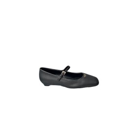 Prada Leather Mary Jane Ballerinas