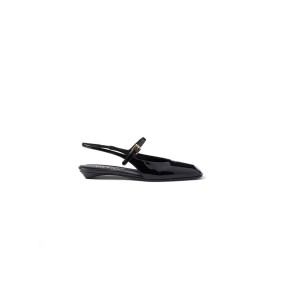 Prada Patent Leather Slingback Ballerinas