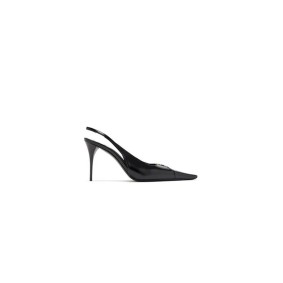 Ysl Babylone Breteuil Slingback Pumps In Patent Leather
