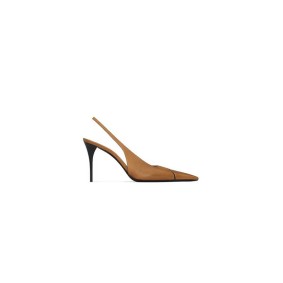 Ysl Babylone Breteuil Slingback Pumps In Patent Leather